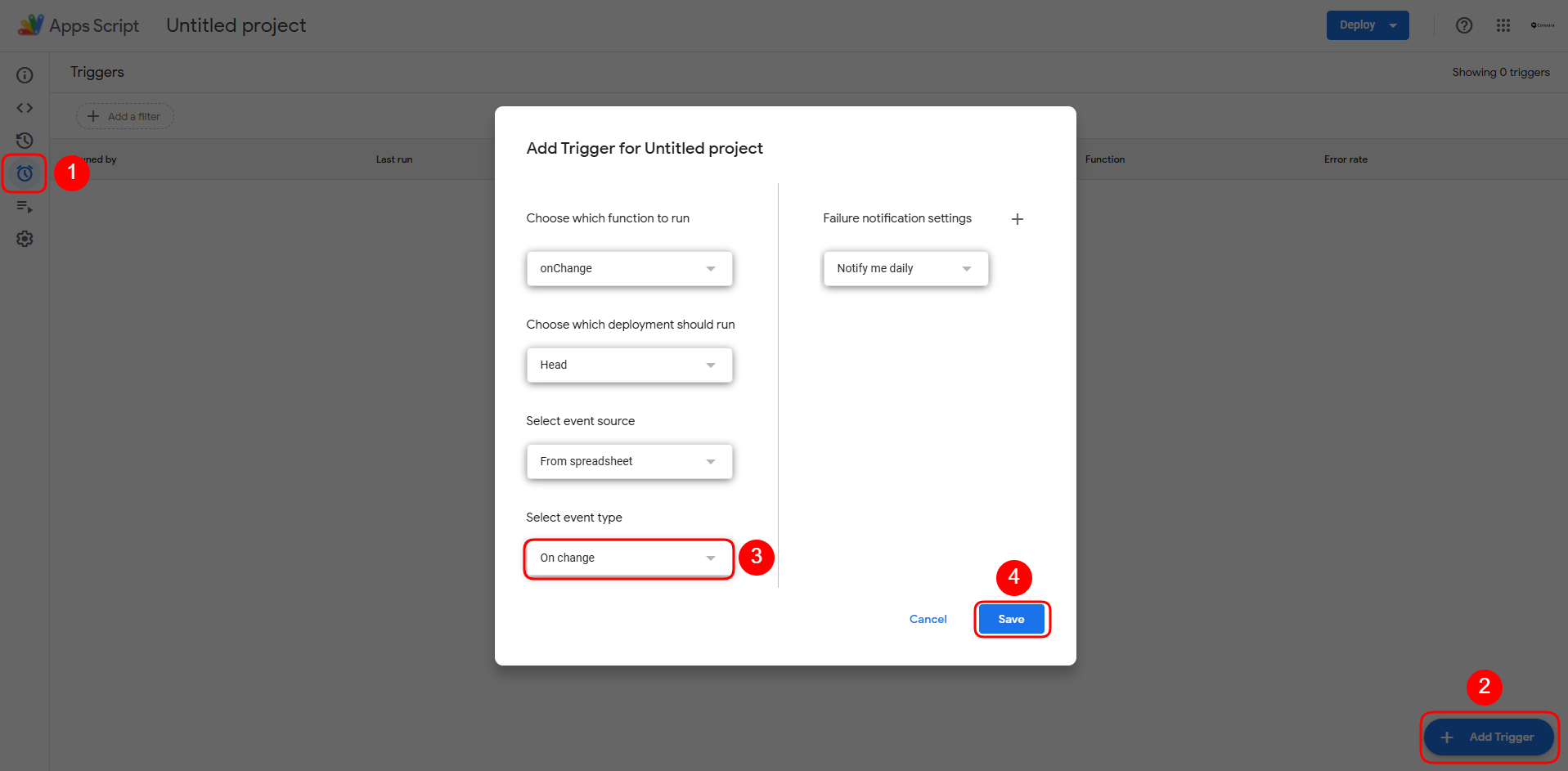 Add Trigger Screenshot