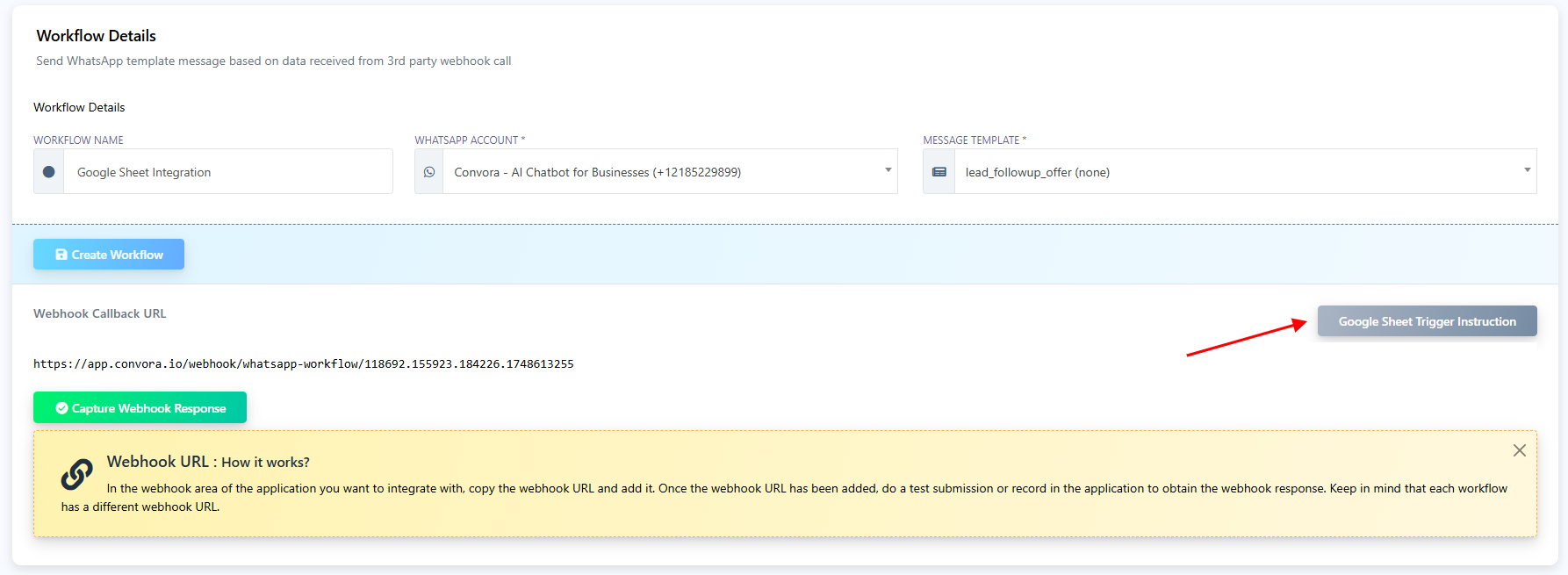 Google Sheet Trigger Instructions Screenshot