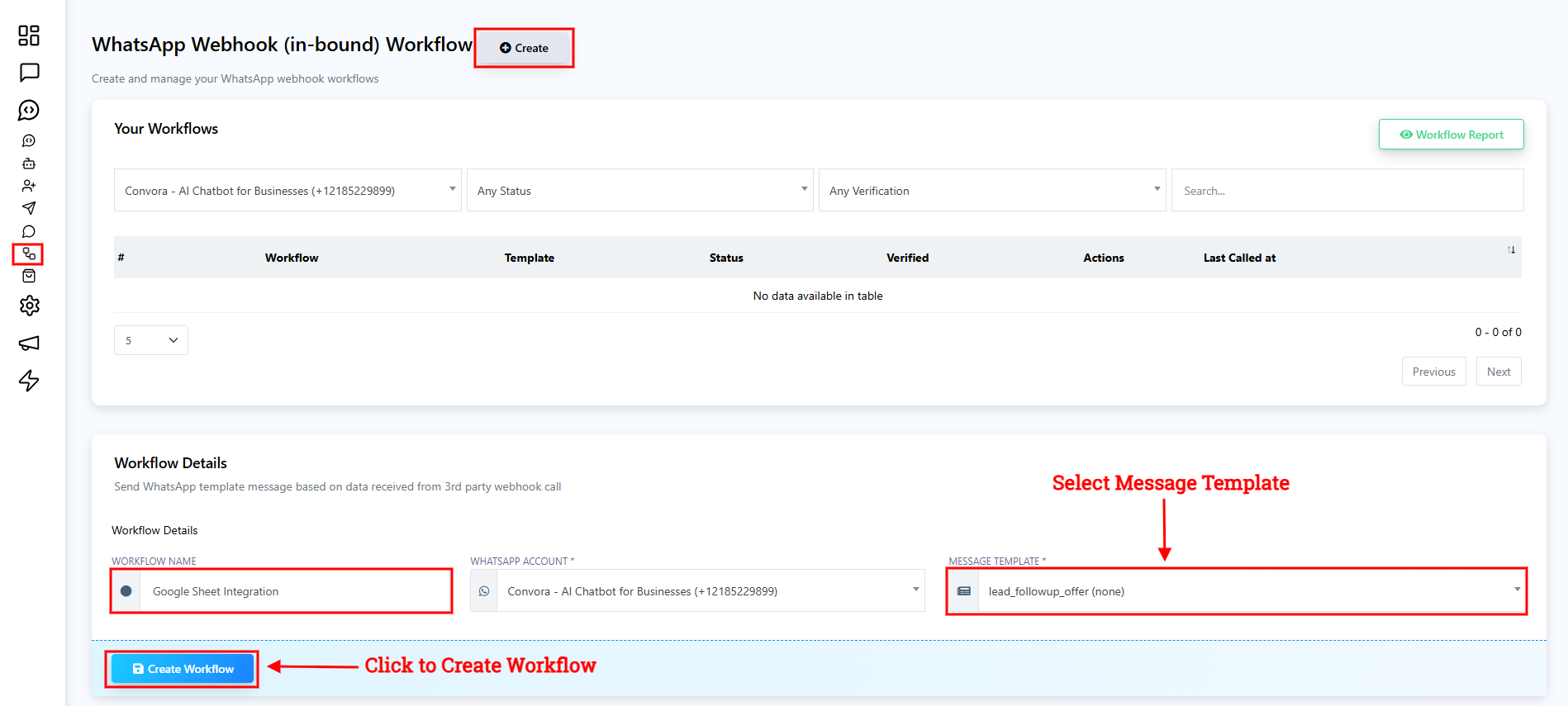 Webhook Workflow Screenshot
